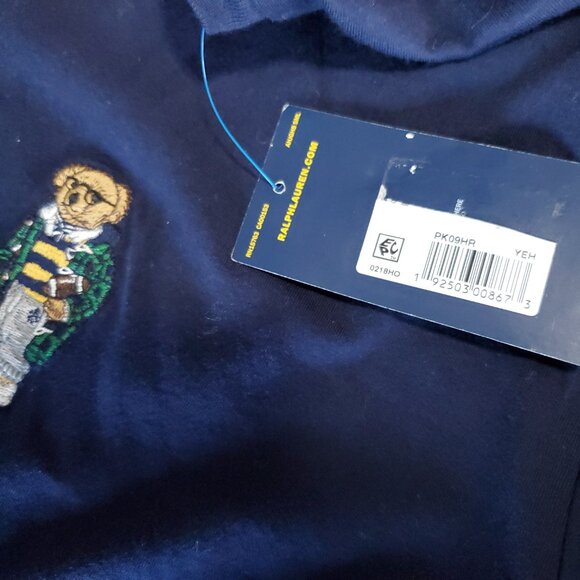 NWT POLO Ralph Lauren Mens Long Sleeve FOOTBALL RUGBY BEAR Shirt- Large - Picture 2 of 10